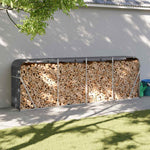 Galvanised Steel Log Holder 3m Anthracite | HomeAndLiving