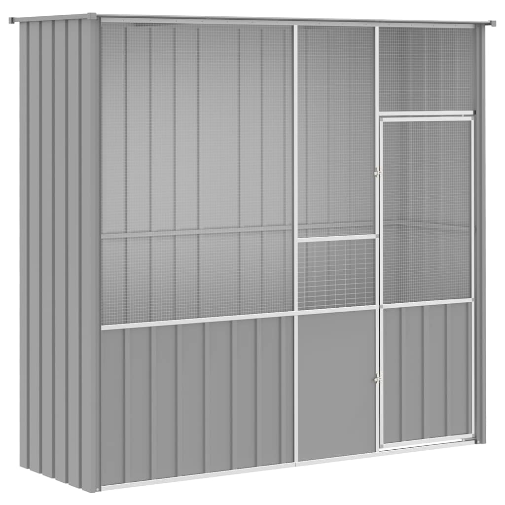 Large Bird Aviary Galvanised Steel 215cm | HomeAndLiving