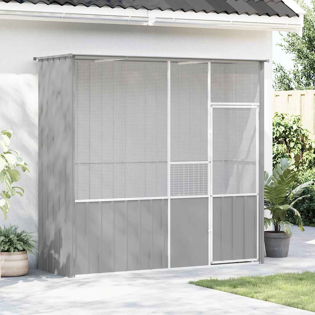 Large Bird Aviary Galvanised Steel 215cm | HomeAndLiving