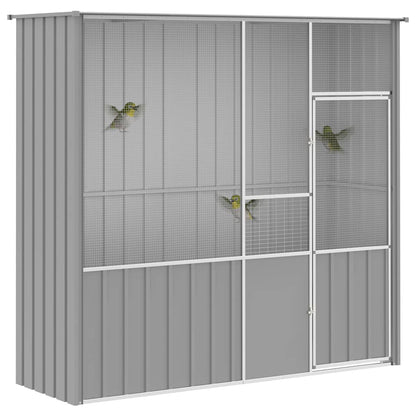 Large Bird Aviary Galvanised Steel 215cm | HomeAndLiving