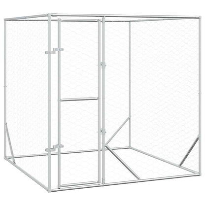 Galvanised Steel Dog Kennel 2x2x2m Outdoor | HomeAndLiving