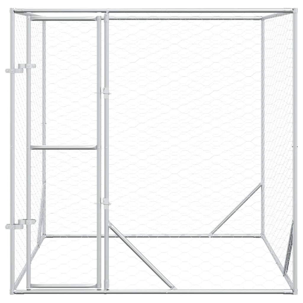 Galvanised Steel Dog Kennel 2x2x2m Outdoor | HomeAndLiving