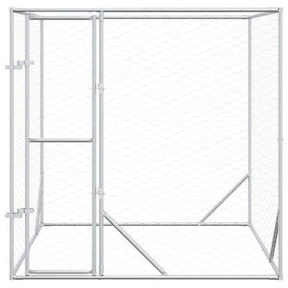 Galvanised Steel Dog Kennel 2x2x2m Outdoor | HomeAndLiving