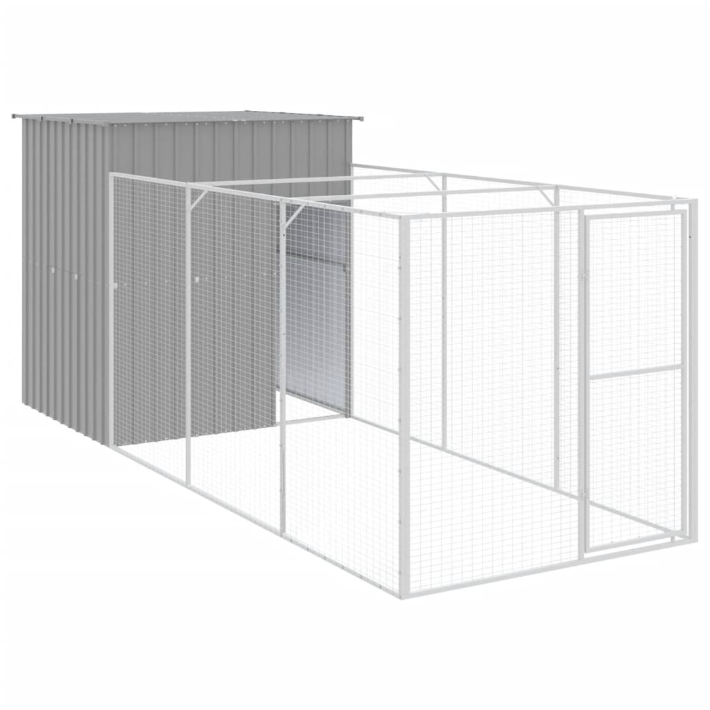Galvanised Steel Dog House Run Kennel | HomeAndLiving