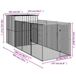 Galvanised Steel Dog House Run Kennel | HomeAndLiving