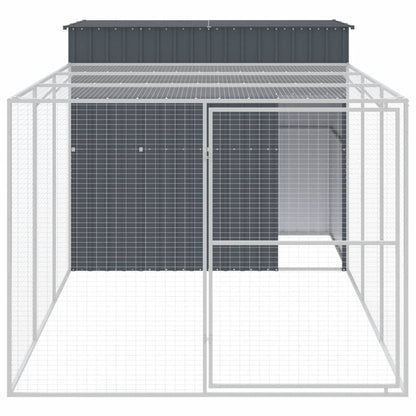Galvanised Steel Dog Kennel Run 214x457cm | HomeAndLiving