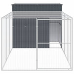 Galvanised Steel Dog Kennel Run 214x457cm | HomeAndLiving