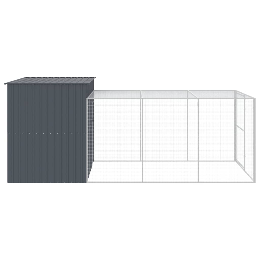 Galvanised Steel Dog Kennel Run 214x457cm | HomeAndLiving