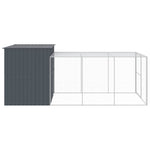 Galvanised Steel Dog Kennel Run 214x457cm | HomeAndLiving