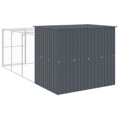 Galvanised Steel Dog Kennel Run 214x457cm | HomeAndLiving