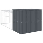 Galvanised Steel Dog Kennel Run 214x457cm | HomeAndLiving