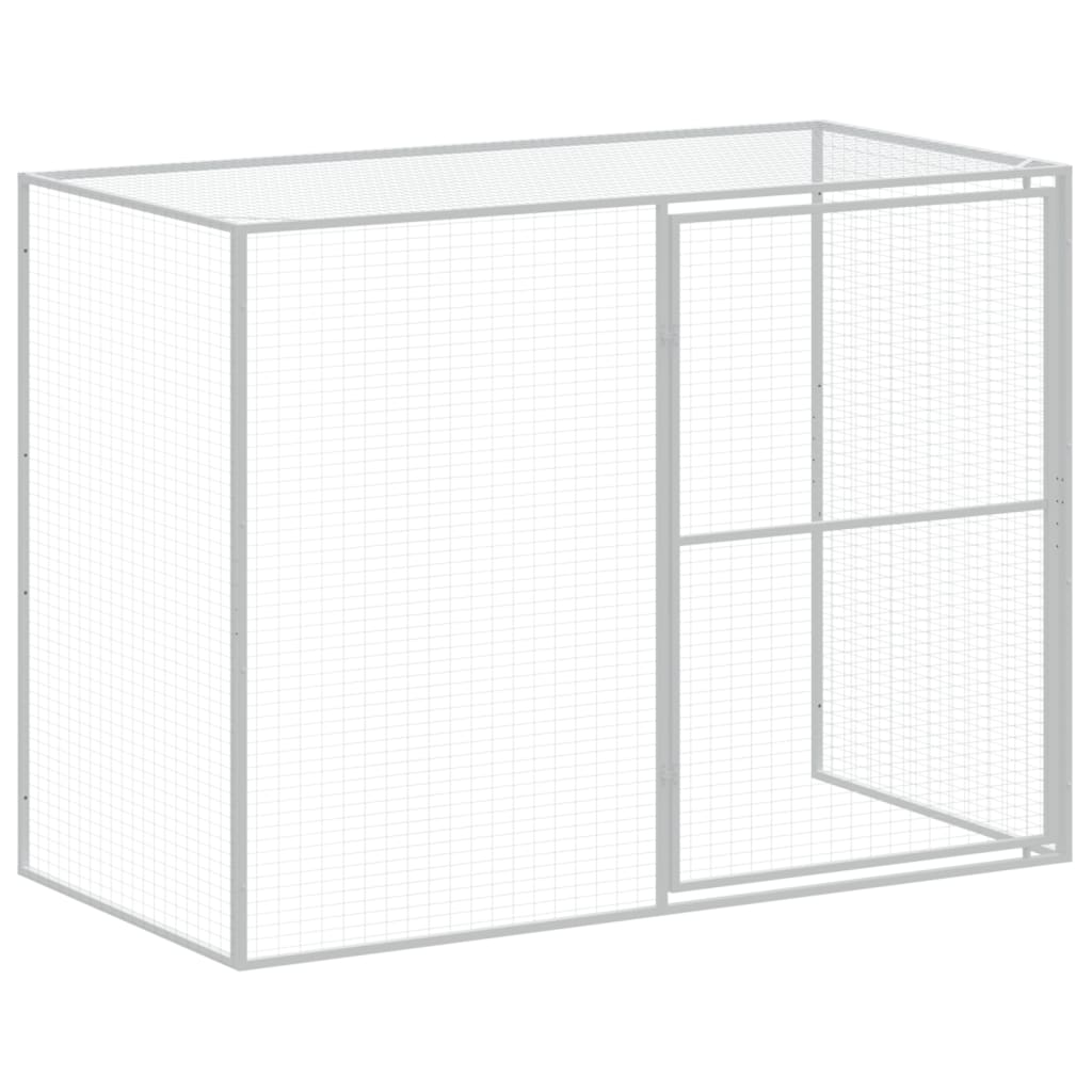 Galvanised Steel Dog Kennel Run 214x457cm | HomeAndLiving