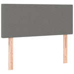 King Single Fabric Box Spring Bed with Medium Support Mattress Dark Grey