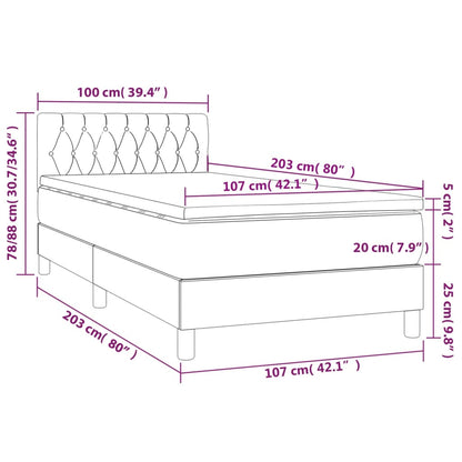 Dark Grey Fabric Box Bed with Foam & Pocket Spring Mattress