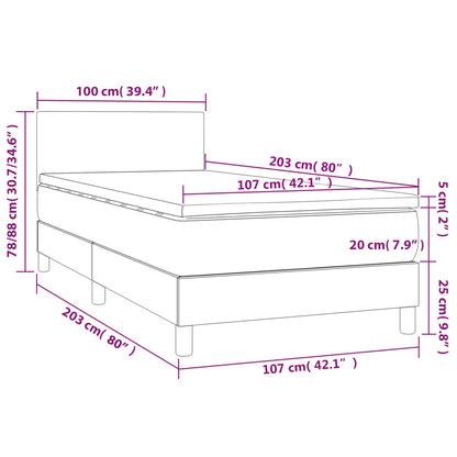 Black Box Spring Bed with Pocket Spring Mattress Faux Leather Headboard