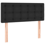 Black Faux Leather Box Spring Bed with Pocket Spring Mattress