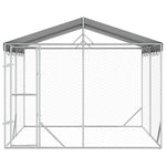 Large Outdoor Dog Kennel Galvanised Steel 3x3m | HomeAndLiving