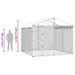 Large Outdoor Dog Kennel Galvanised Steel 3x3m | HomeAndLiving