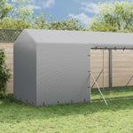 Large Galvanised Steel Dog Kennel Run 2x6m | HomeAndLiving
