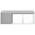 Large Galvanised Steel Dog Kennel Run 2x6m | HomeAndLiving