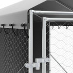 Large Galvanised Steel Dog Kennel Run 2x6m | HomeAndLiving