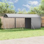 Large Galvanised Steel Dog Kennel Run 2x6m | HomeAndLiving