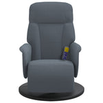 Massage Recliner Chair with Footrest Dark Grey Velvet