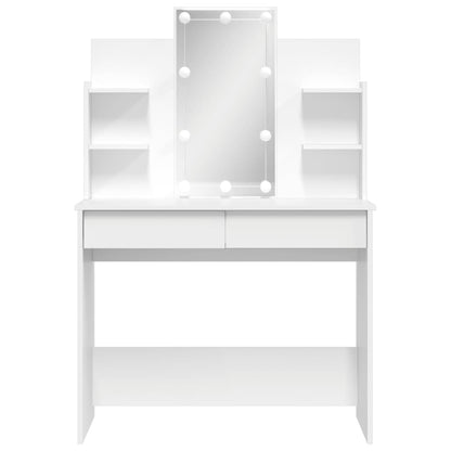 Dressing Table with LED Lights White