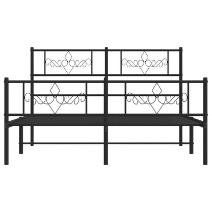 Metal Bed Frame with Headboard and Footboard
