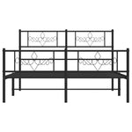 Metal Bed Frame with Headboard and Footboard