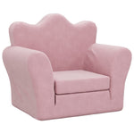 Kids Sofa Bed Pink Plush Toddler Chair | HomeAndLiving