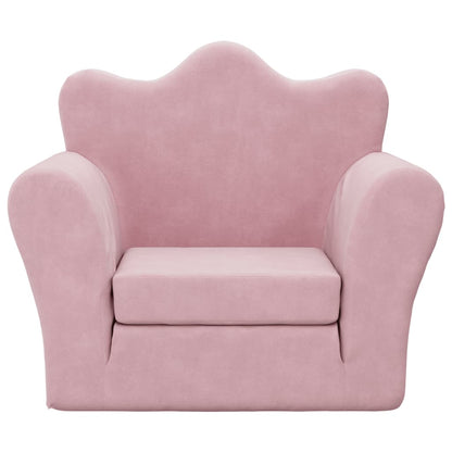 Kids Sofa Bed Pink Plush Toddler Chair | HomeAndLiving