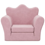 Kids Sofa Bed Pink Plush Toddler Chair | HomeAndLiving