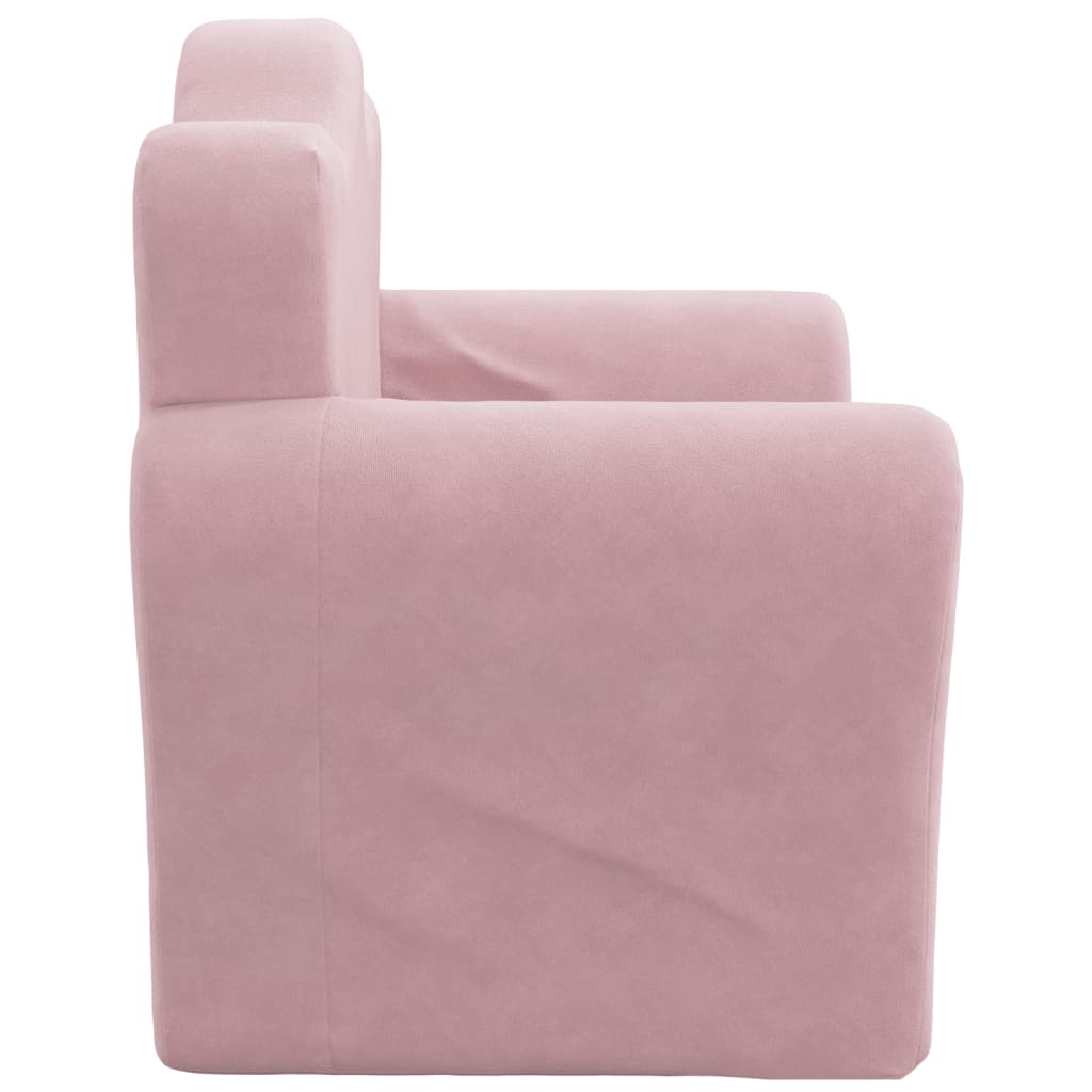 Kids Sofa Bed Pink Plush Toddler Chair | HomeAndLiving