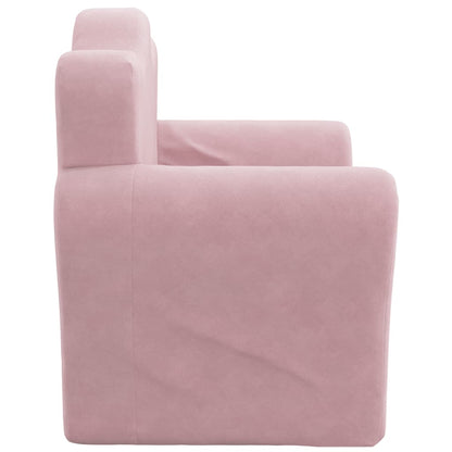 Kids Sofa Bed Pink Plush Toddler Chair | HomeAndLiving