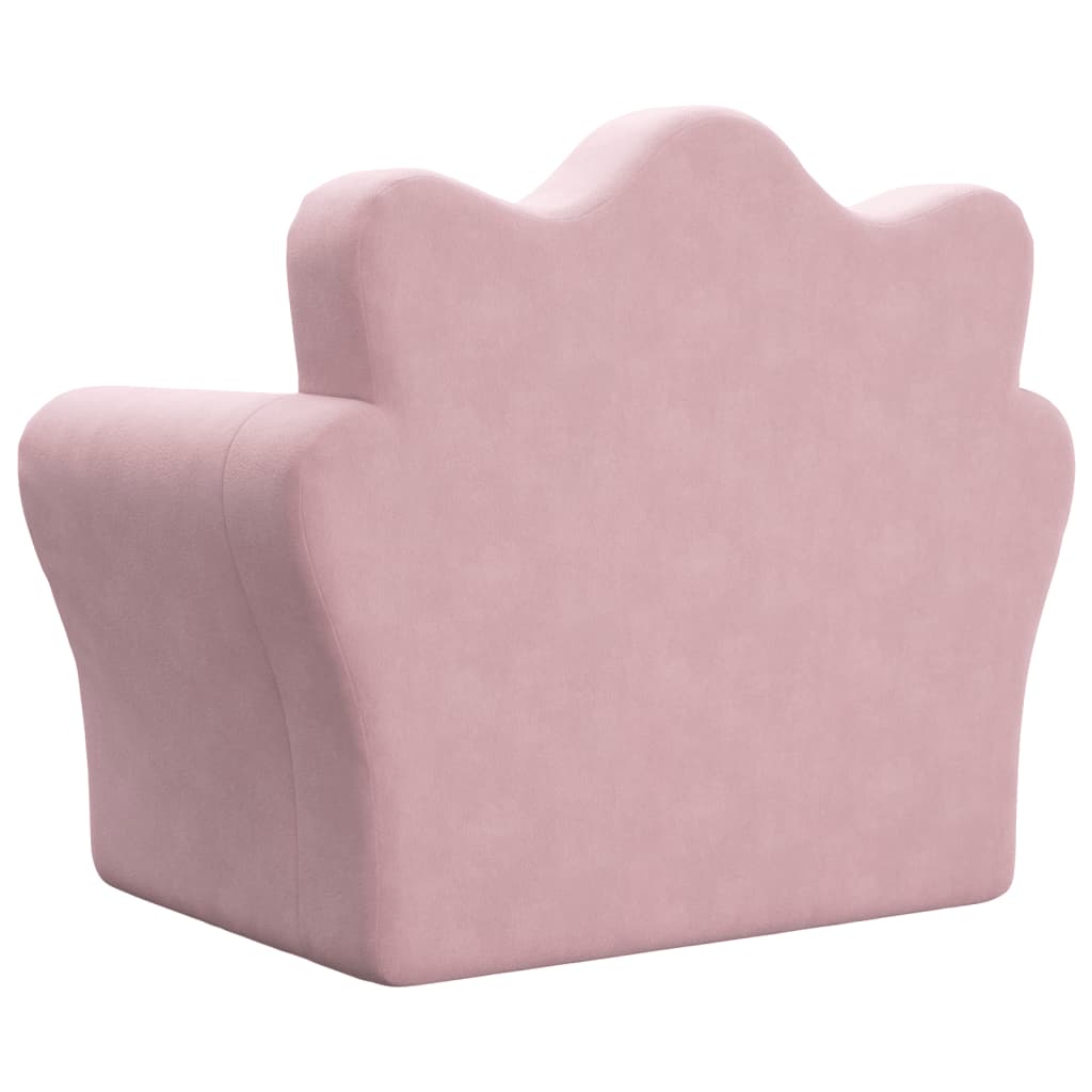 Kids Sofa Bed Pink Plush Toddler Chair | HomeAndLiving