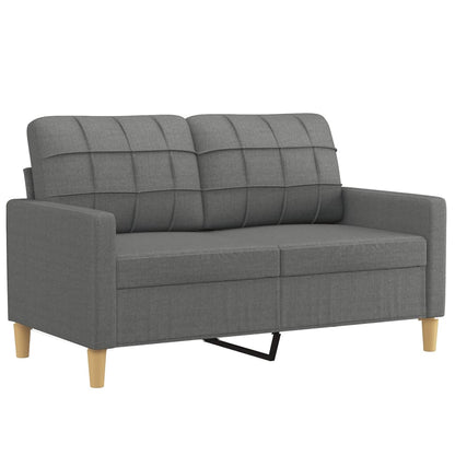 2-Seater Sofa with Throw Pillows fabric