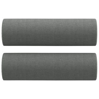 2-Seater Sofa with Throw Pillows Dark Grey