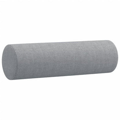 3-Seater Sofa with Throw Pillows Dark Grey Fabric