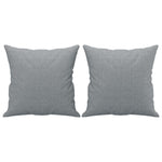3-Seater Sofa with Throw Pillows Light Grey