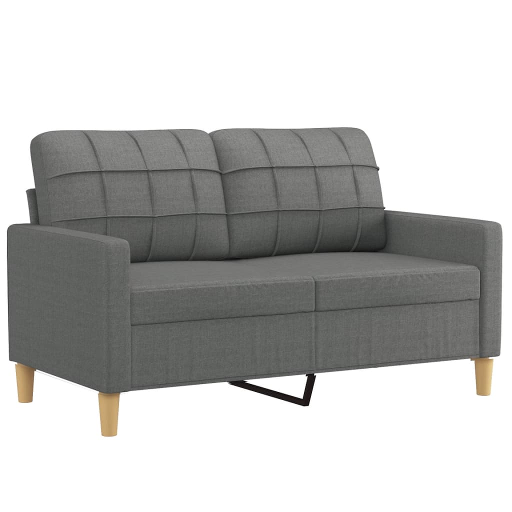 2 Piece Sofa Set with Cushions Light Grey Fabric