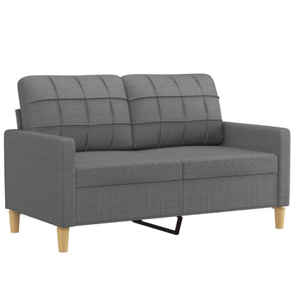 2 Piece Sofa Set with Cushions Light Grey Fabric
