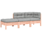 Garden Sofa with Cushions and Footstool 2-Seater