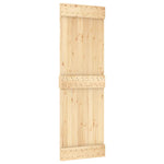 Sliding Door with Hardware Set Solid Wood Pine