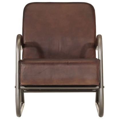 Brown Real Leather Sofa Chair