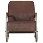 Brown Real Leather Sofa Chair