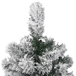 Festive Elegance: Artificial Hinged Christmas Tree with Flocked Snow