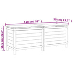 Refined Garden Storage Box White 150x50x56.5 Lounge Area Summer