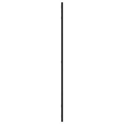 Modern Reflections: Black Iron Rectangle Wall Mirror