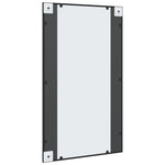 Modern Reflections: Black Iron Rectangle Wall Mirror